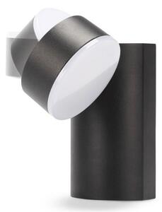 Prémiové LED venkovní nástěnné svítidlo Siraz, otočná hlava, černé, teplé světlo 12W