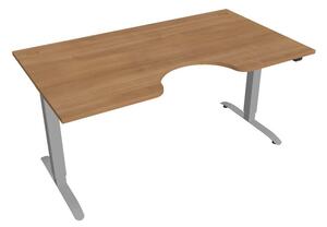 Hobis Motion Elektr. nastavitelný stůl 160x90 - HOBIS ERGO MOTION MSE 2 1600 Dekor stolové desky: olše, Barva kovové podnože: bílá
