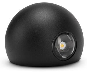 Prémiové designové LED venkovní nástěnné svítidlo Cairo 2, černé, denní světlo 6W