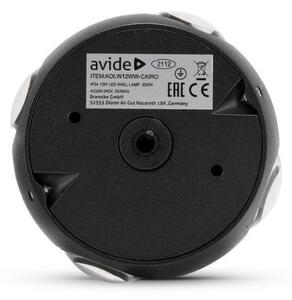 Prémiové designové LED venkovní nástěnné svítidlo Cairo 4, černé, denní světlo 12W