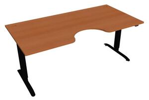 Hobis Motion Elektr. nastavitelný stůl 180x90 - HOBIS ERGO MOTION MSE 2 1800 Dekor stolové desky: olše, Barva kovové podnože: černá