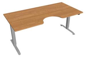 Hobis Motion Elektr. nastavitelný stůl 180x90 - HOBIS ERGO MOTION MSE 2 1800 Dekor stolové desky: olše, Barva kovové podnože: bílá