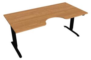Hobis Motion Elektr. nastavitelný stůl 180x90 - HOBIS ERGO MOTION MSE 2 1800 Dekor stolové desky: buk, Barva kovové podnože: bílá