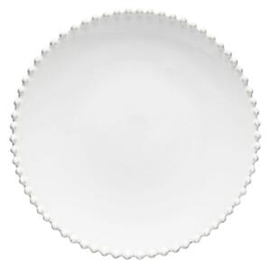 Bílý kameninový talíř Costa Nova Pearl, ⌀ 28 cm