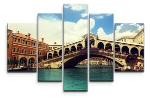 Sablio Obraz - 5-dílný Ponte di Rialto - 125x90 cm