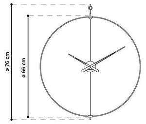 Designové nástěnné hodiny Nomon Barcelona Gold Small 76cm
