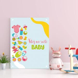 Sablio Dárková cedulka Vítej na světě, baby: 30x40 cm