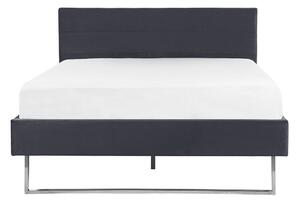 Manželská postel 140 cm BELAE (s roštem) (šedá). 1023048