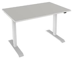 NOBL Dynamic Elektr. nastavitelný polohovací stůl 120x80 Dynamic Dekor stolové desky: bílá, Barva podnože: šedá