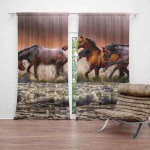 Sablio Závěs Koně ve vodě: 2ks 140x250cm