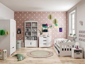 Dětský pokoj CLASSIC v bílé barvě Rozměr: 80x140 cm, - Bez matrace, Šuplík: Bez šuplíku