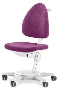Dětská rostoucí židle moll Maximo bílá Barva potahu: fialová Aquaclean