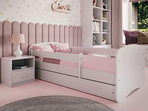 Dětská postel BABYDREAMS s odnímatelnou bočnicí 80x160 cm, Zvolte matraci: Bez matrace, Zvolte šuplík: Bez šuplíku