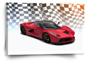 Sablio Obraz Ferrari Závodní vlajka - 60x40 cm
