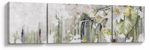 Obraz - Bílé květy, vintage (170x50 cm)