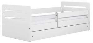 Dětský pokoj TOMI v bílé barvě 80x160 cm, Zvolte matraci: Bez matrace, Zvolte šuplík: Se šuplíkem