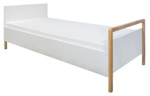 Bílá dětská postel VICTOR s čely Zvolte matraci: Bez matrace, 80x180 cm