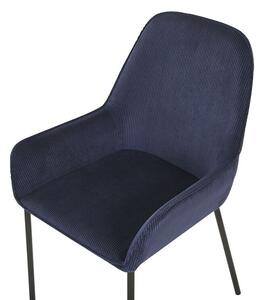 Set 2 ks. jídelních židlí LARNO (tmavě modrá). 1023193