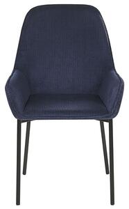 Set 2 ks. jídelních židlí LARNO (tmavě modrá). 1023193