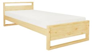 Benlemi Masivní jednolůžková postel SIMPLICIT Zvolte barvu: Přírodní dekor lakovaný, Rozměr: 80x200 cm