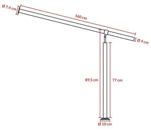 Deuba Zábradlí na schody - 160 cm