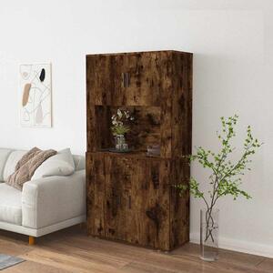 Skříň highboard kouřový dub kompozitní dřevo 3185356