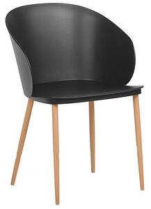 Set 2 ks. jídelních židlí BALAK (černá). 1023441