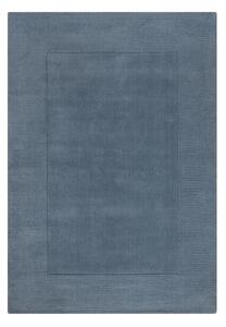 Tmavě modrý ručně tkaný vlněný koberec 120x170 cm Textured Wool Border – Flair Rugs
