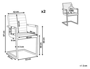 Set 2 ks. jídelních židlí BAFORA (hnědá). 1023604