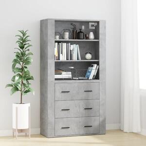 Skříň highboard betonově šedá kompozitní dřevo 3185395