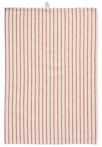 Bavlněná utěrka Holly Red Woven Stripes