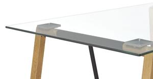 Jídelní stůl TAMIRA (černá + sklo) (pro 6 osob). 1026743