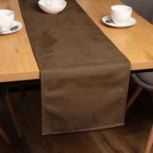 Biante Běhoun na stůl/imitace broušené kůže Alcantara ALC-022 Hnědý 20x120 cm