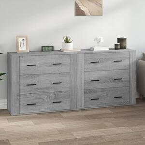 Příborníky 2 ks šedé sonoma kompozitní dřevo 3185413