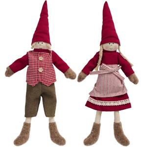 Vánoční dekorace Santa's Helpers Kalle a Karla holka Karla