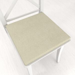 Biante Čtvercový podsedák z imitace broušené kůže Alcantara ALC-021 Krémový - 38x38x3 cm