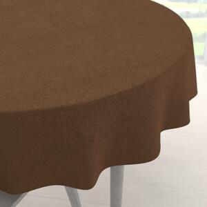 Biante Kulatý ubrus/imitace broušené kůže Alcantara ALC-022 Hnědý Ø 50 cm