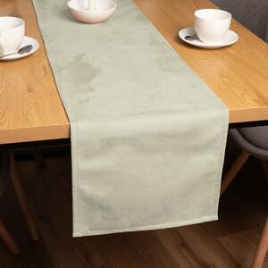 Biante Běhoun na stůl/imitace broušené kůže Alcantara ALC-021 Krémový 20x120 cm