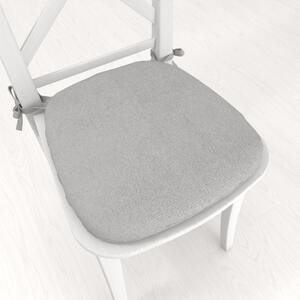 Biante Oblý podsedák z imitace broušené kůže Alcantara ALC-020 Světlý béžovošedý - 39x37x3 cm