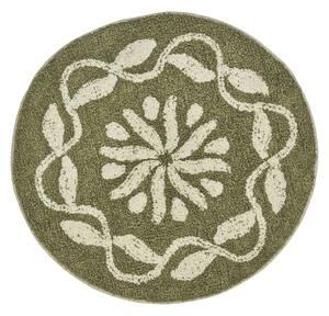 Koupelnová předložka Round Khaki / Off white Ø 60 cm