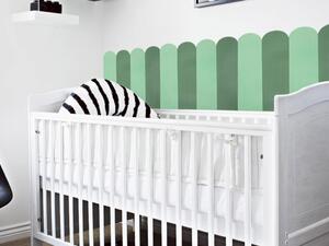 Nástěnný ochranný pás LOOP za postel do dětského pokoje - Tmavě zelená