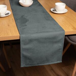 Biante Běhoun na stůl/imitace broušené kůže Alcantara ALC-019 Antracitově šedý 20x120 cm