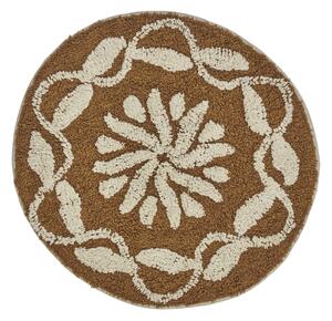 Koupelnová předložka Round Mustard / Off White Ø 60 cm
