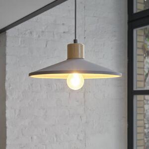 OSRAM Závěsné světlo CONCRETE WOOD, šedé, Ø 32 cm, beton, E27, stmívatelný, Hliník / šedá / zinek, Obývací pokoj / jídelna, Beton, Young lifestyle