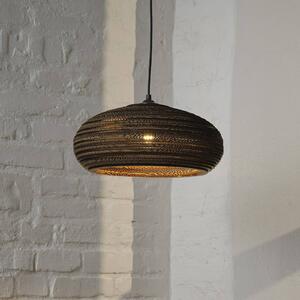 OSRAM Závěsné světlo DROP, hnědé, Ø 40 cm, vlnitá lepenka, E27, stmívatelný, Hnědá / rez, Obývací pokoj / jídelna, Papír / lunolit / lunopal