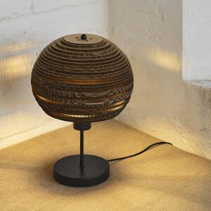 OSRAM Stolní lampa BALL, hnědá, výška 39 cm, vlnitá lepenka, E27, Hnědá / rez, Obývací pokoj / jídelna, Papír / lunolit / lunopal