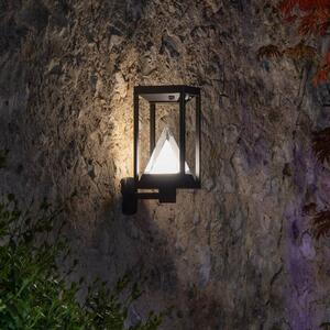 OSRAM SMART+ LED solární venkovní nástěnné svítidlo ALPS, černé, senzor, stmívatelný, Černá, Hliník, Moderní