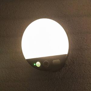 OSRAM SMART+ WiFi venkovní nástěnné svítidlo ROUND, kamera, senzor, šedá, stmívatelný, Hliník / šedá / zinek, Plast, Moderní
