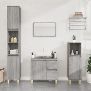 3dílný set koupelnových skříněk šedý sonoma kompozitní dřevo 3185541