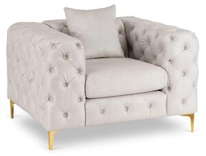 Křeslo Soletto (krémová). Akce -15%